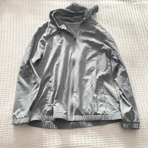 Adidas Light Gray zip up hooded Golf Jacket size Large